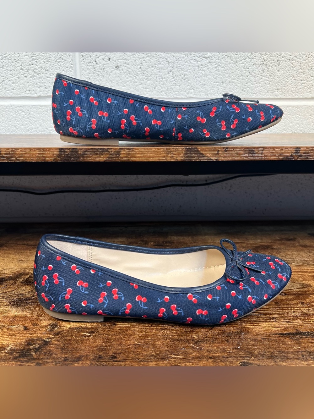 Charter Clubβ Shoes Ballet Flats Cherries Blue Casual Women's 8.5